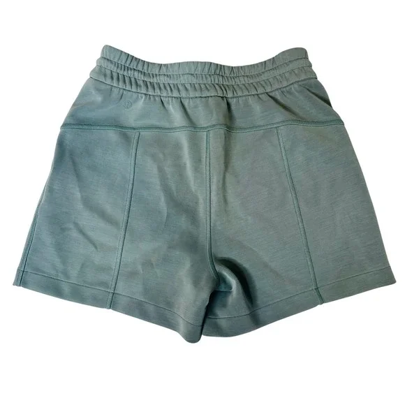 Lululemon Women's 4 Softstreme High Rise 4" Drawstring Waist Shorts Blue Green - Picture 2 of 5